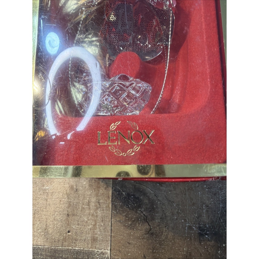 Lenox Millennium‎ 2000 Y2K Baby's 1st Christmas Crystal Ornament Hot Air Ballon - Picture 15 of 16